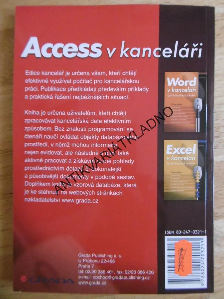 ACCESS V KANCELÁŘI, TYPICKÉ ČINNOSTI KROK ZA KROKEM, BLANKA VOGLOVÁ,**an