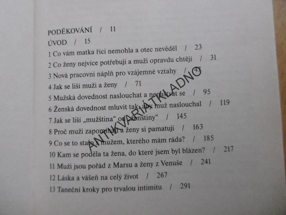 CO VÁM MATKA ŘÍCI NEMOHLA A OTEC NEVĚDĚL, MARS VENUŠE,, JOHN GRAY, **an