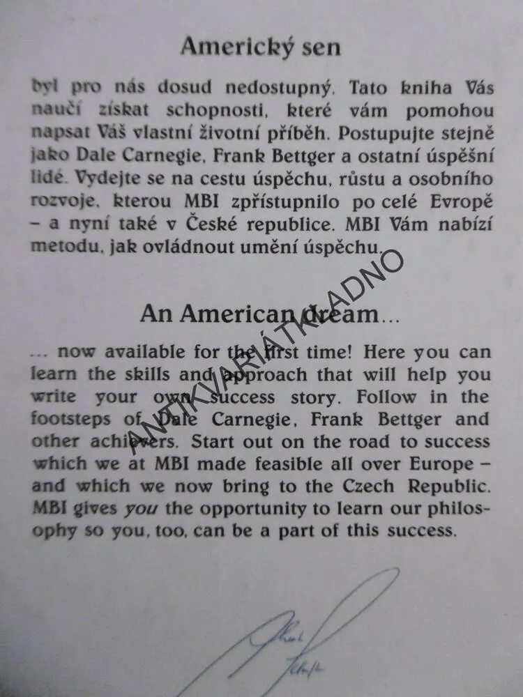 ŠKOLA ÚSPĚCHU, BETTGER, PŘEDMLUVA DALE CARNEGIE, **an