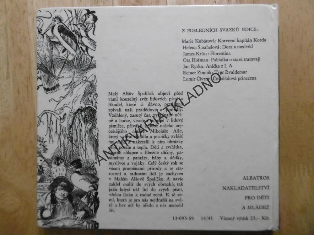 MALÝ ALŠŮV ŠPALÍČEK NÁRODNÍCH PÍSNÍ A ŘÍKADEL, MIKOLÁŠ ALEŠ, **an
