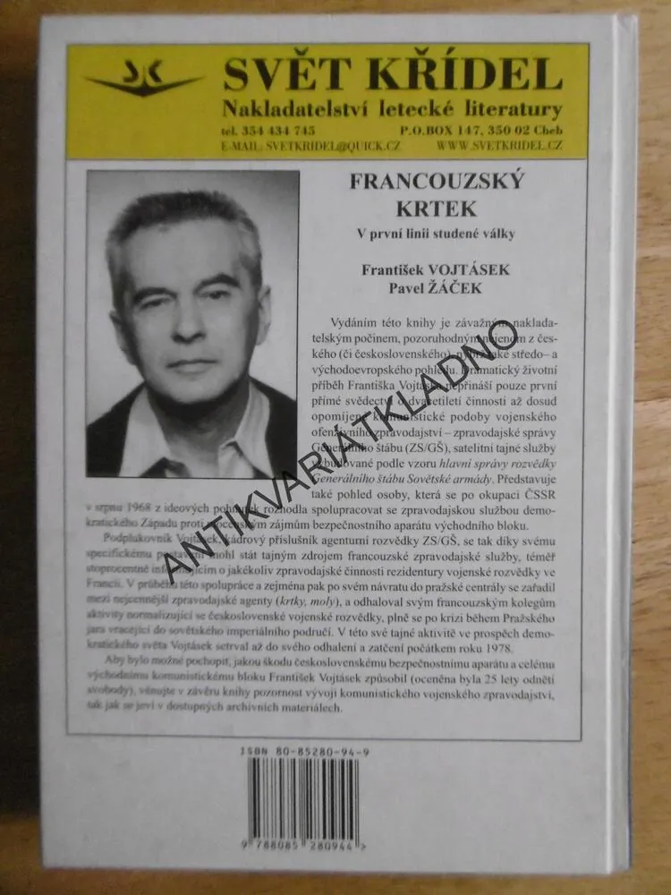 FRANCOUZSKÝ KRTEK, FRANTIŠEK VOJTÁSEK, P. ŽÁČEK, **an