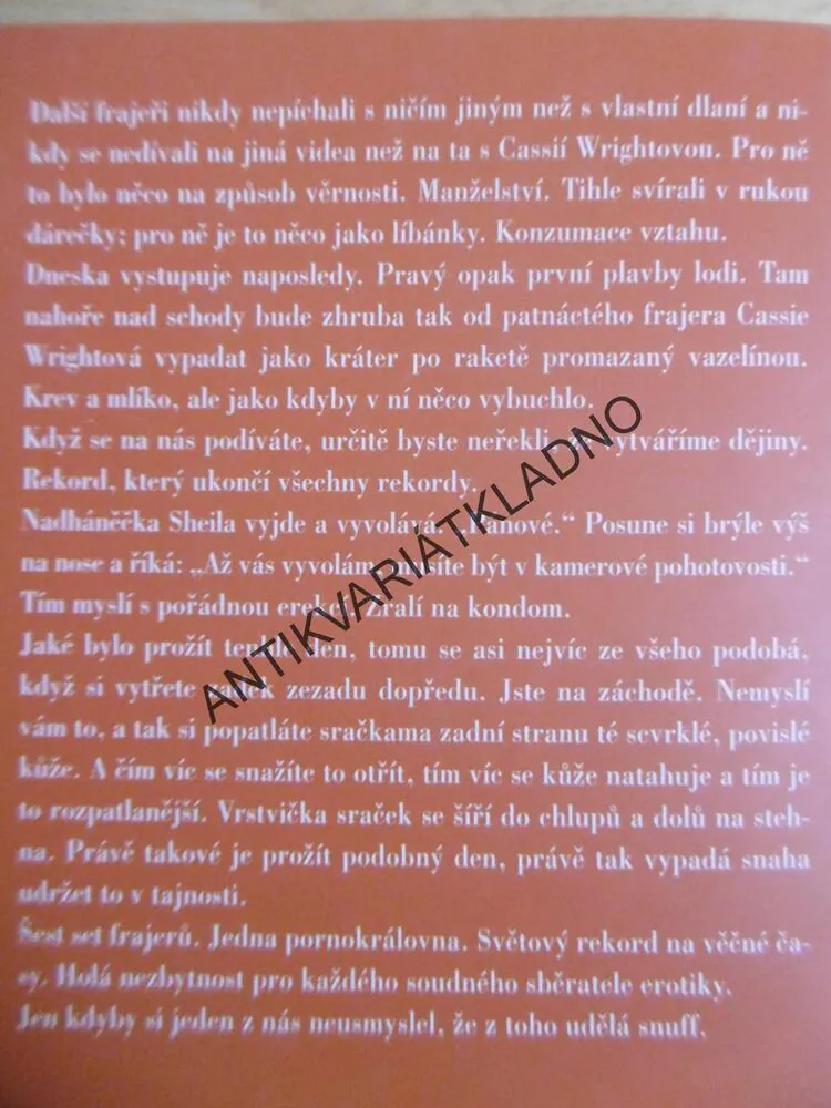 SNUFF, CHUCK PALAHNIUK, **an