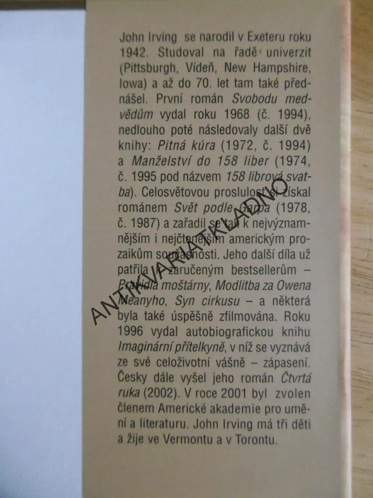 DOKUD TĚ NENAJDU, JOHN IRVING,**an