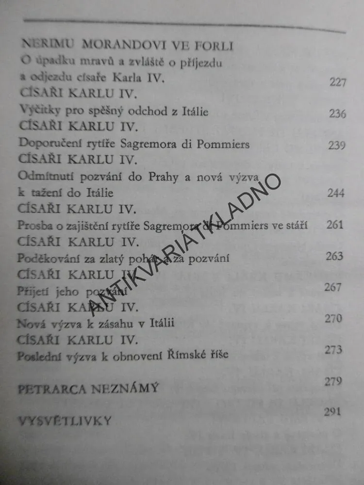 FRANCESCO PETRARCA, LISTY VELKÝM I MALÝM TOHOTO SVĚTA, **an
