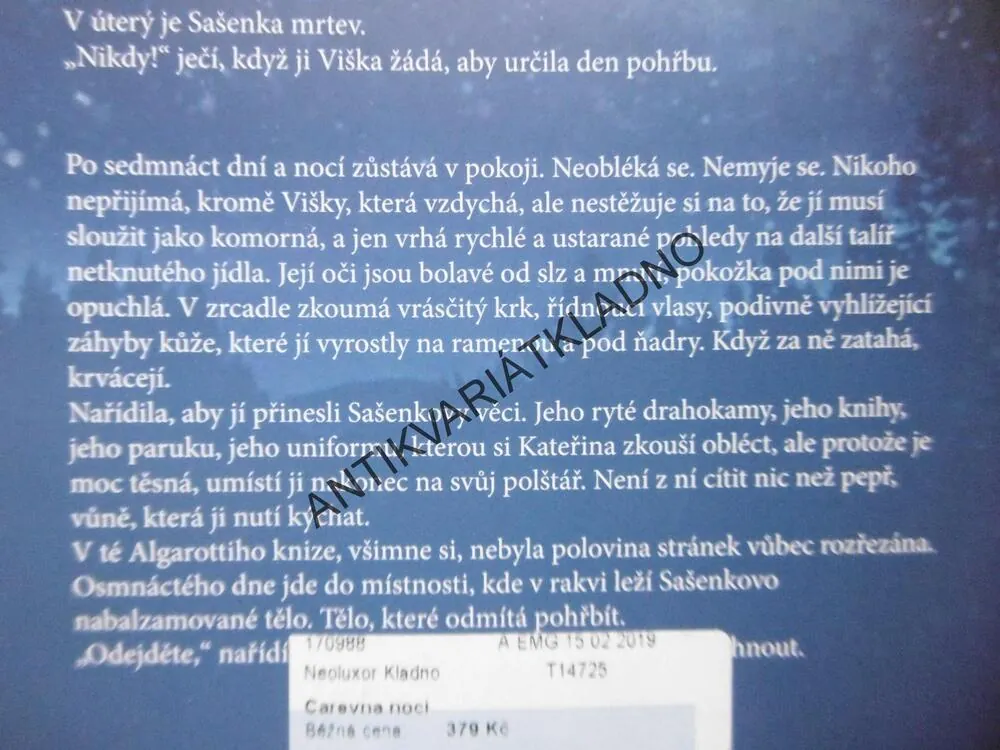 CAREVNA NOCI, EVA STACHNIAK, ROMÁN O KATEŘINĚ VELIKÉ, **an