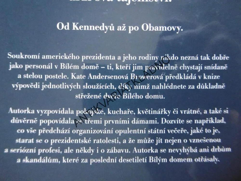 TAJNÝ ŽIVOT V BÍLÉM DOMĚ, KATE ANDERSONOVÁ BOWEROVÁ, **an