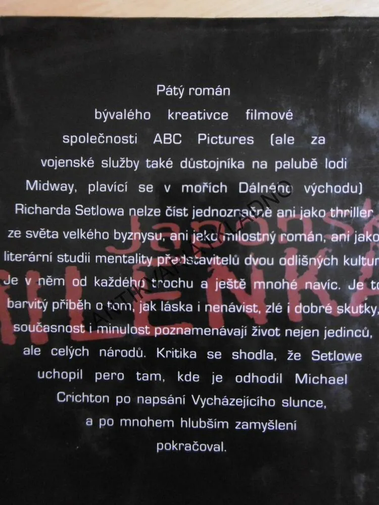 JAPONSKÁ MILENKA, RICHARD SETLOWE, **an