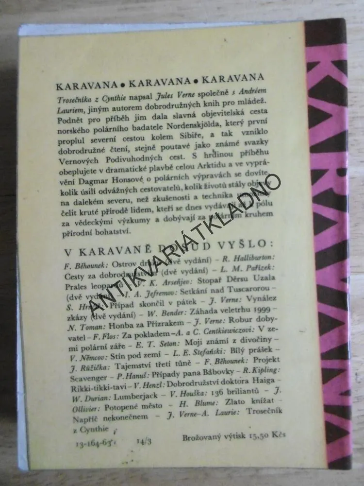 TROSEČNÍK Z CYNTHIE, JULES VERNE, ANDRÉ LAURIE, A. BORN, KARAVANA,**an