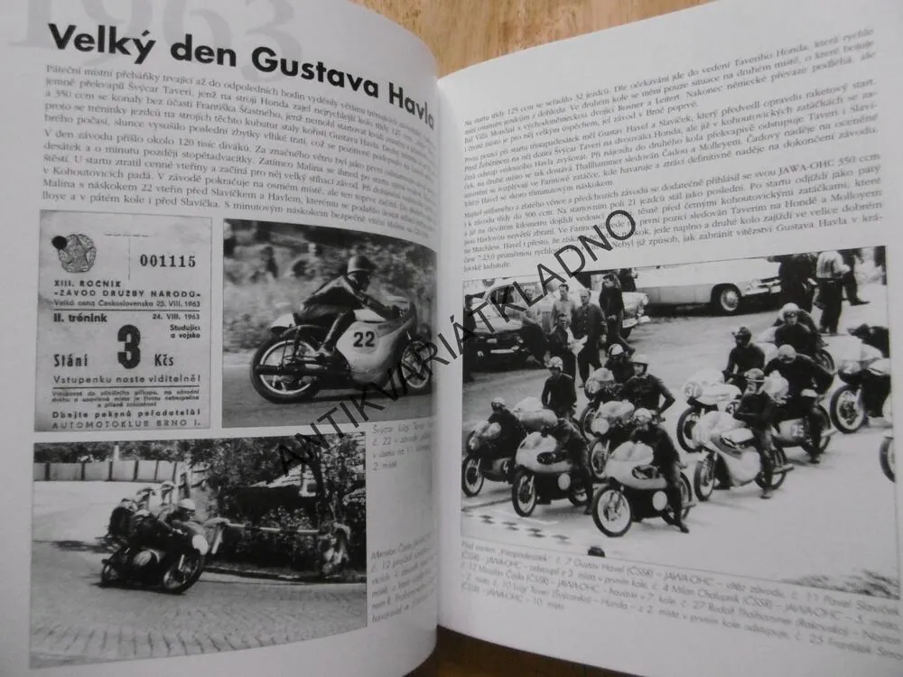 HISTORIE MOTOCYKLOVÝCH ZÁVODŮ OD R. 1950 DO SOUČASTNOSTI, ZDENĚK ZAVŘEL, **an
