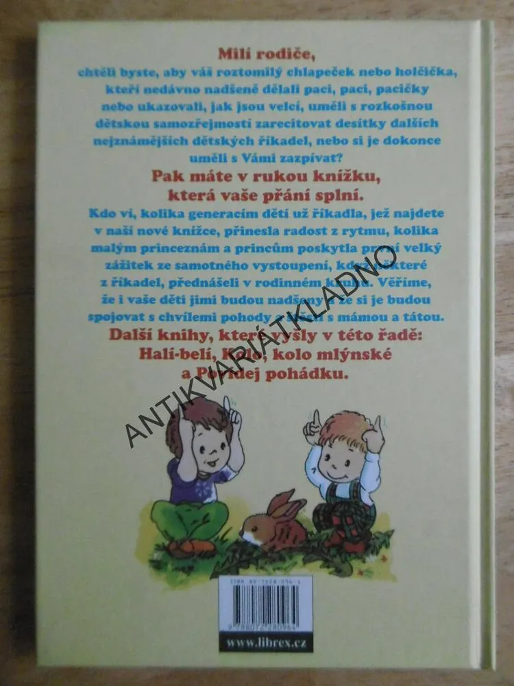 SKÁKAL PES PŘES OVES, ŘÍKADLA PRO DĚTI, ADOLF DUDEK, **an