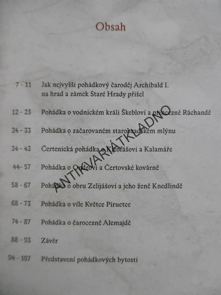 STAROHRADSKÉ POHÁDKY ČARODĚJE ARCHIBALDA 1., **an