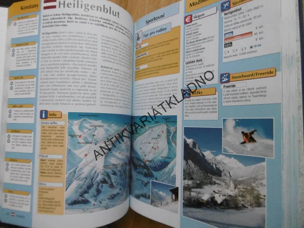 VELKÝ SKI ATLAS, PRŮVODCE NEJLEPŠÍMI ZIMNÍMI STŘEDIKY V ALPÁCH, VČETNĚ AUTOMAPY, **an