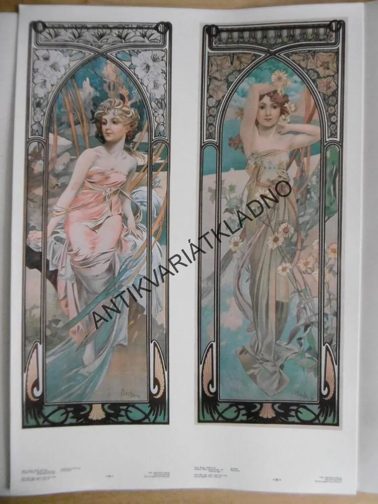 PLAKÁTY, ALFONS MUCHA, (VELKÝ FORMÁT) 10 REPRODUKCÍ, 1. VYDÁNÍ