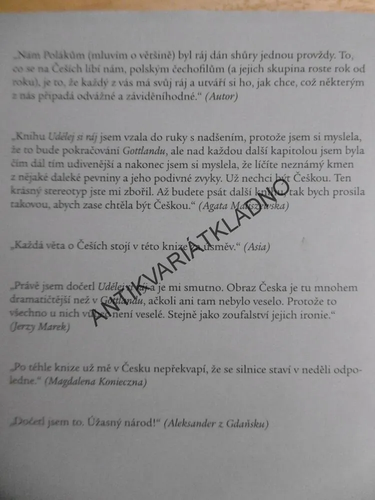 UDĚLEJ SI RÁJ, MARIUSZ SYCYAGIEL, **an