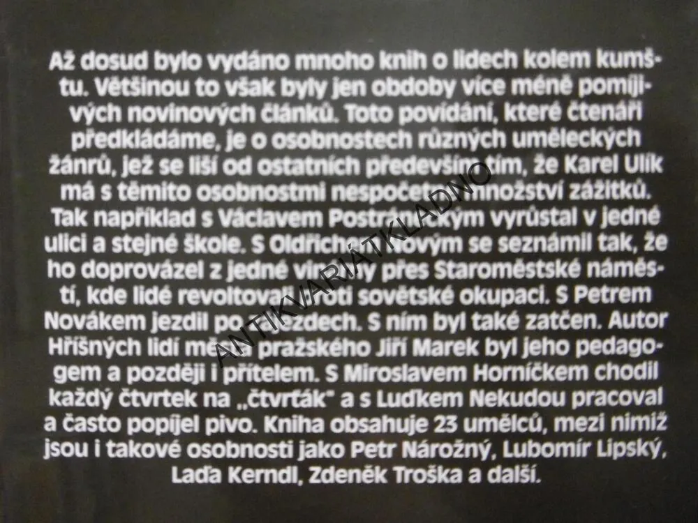 SLAVNÍ V NEGLIŽÉ, KAREL ULÍK, **an