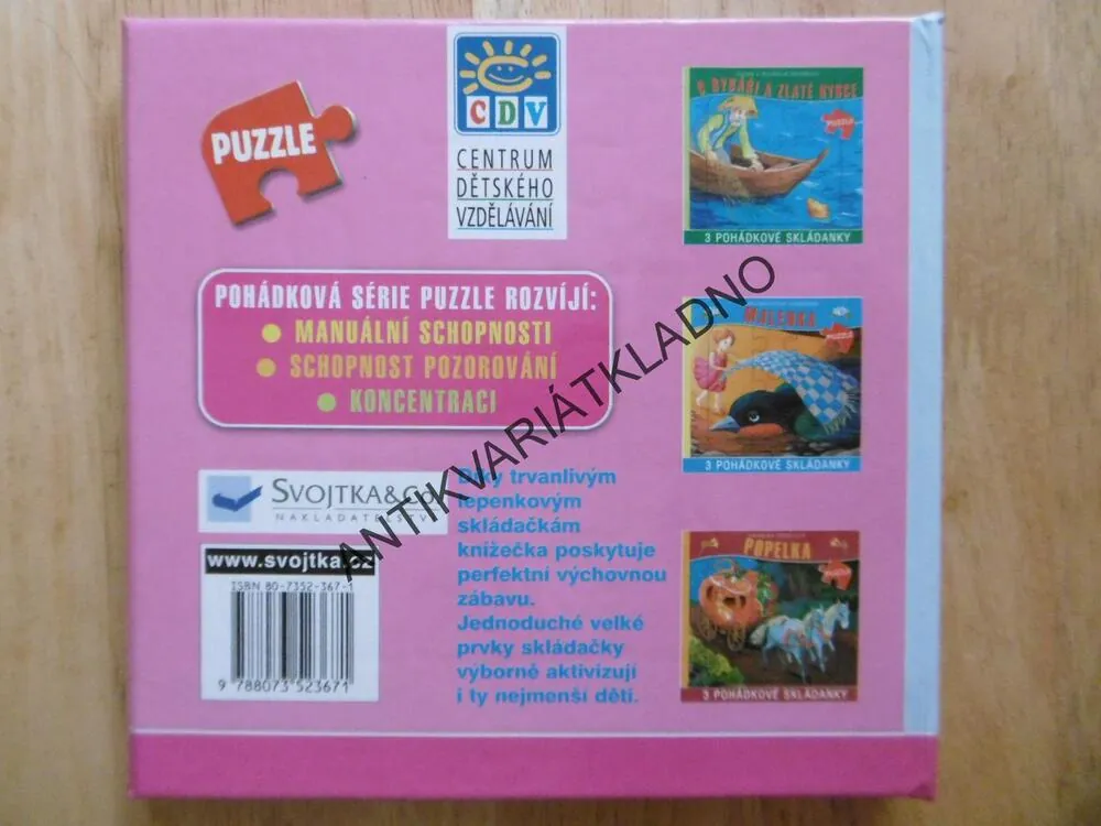 SNĚHURKA, KNÍŽKA S PUZZLE, 3 X PUZZLE