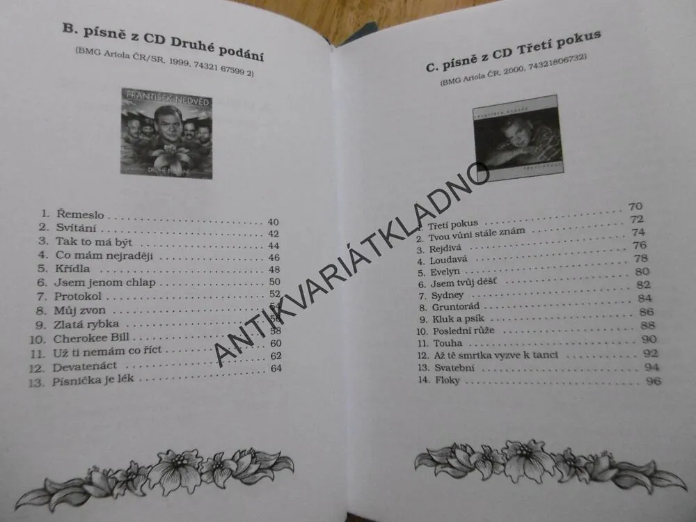FRANTIŠEK NEDVĚD, NOTY, TEXT, **an