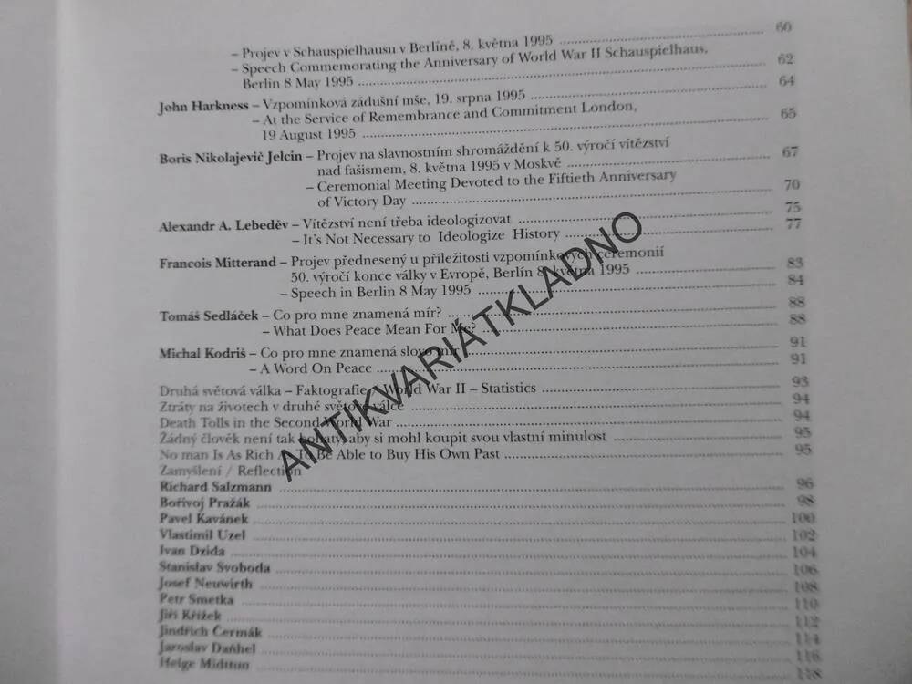 OD VÍTĚZSTVÍ K NADĚJI, FROM VICTORY TO HOPE, ANGLICKY, **an