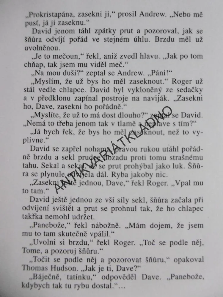 OSTROVY UPROSTŘED PROUDU, ERNEST HEMINGWAY, **an