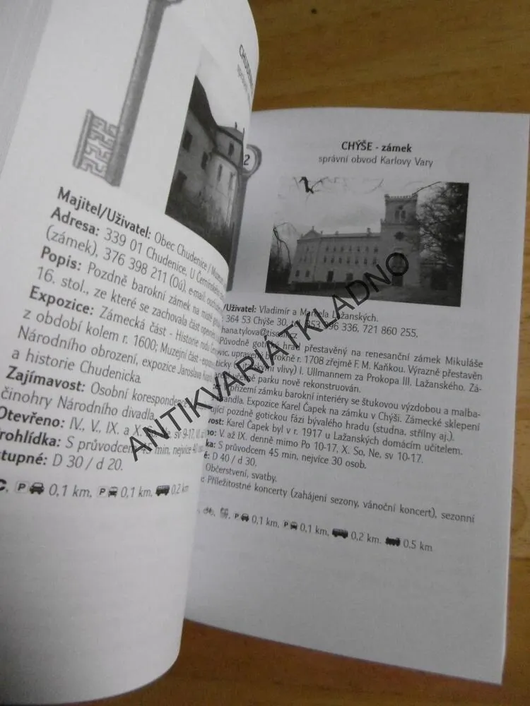 KAMENNÝ KLÍČ, HRADY, ZÁMKY A DALŠÍ ZPŘÍSTUPNĚNÉ PAMÁTKY V ROCE 2004, ČECHY, MORAVA A SLEZSKO, **an