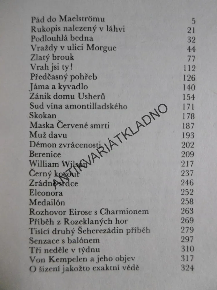 JÁMA A KYVADLO, EDGAR ALLAN POE, **an