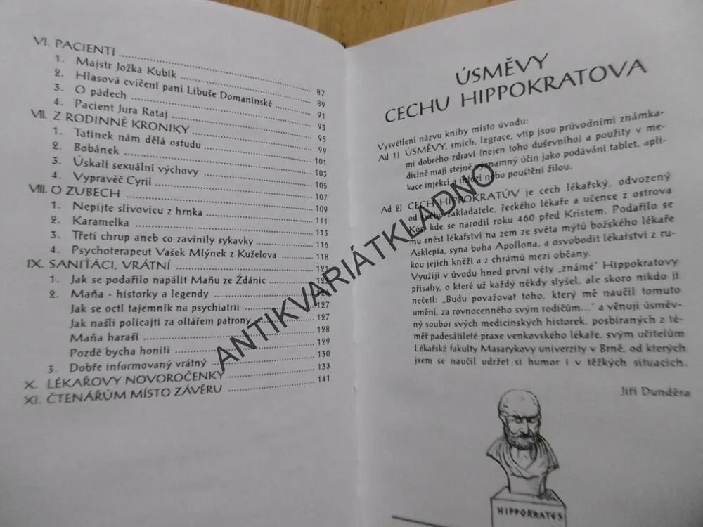 ÚSMĚVY CECHU HIPPOKRATOVA, JIŘÍ DUNDĚRA, **an