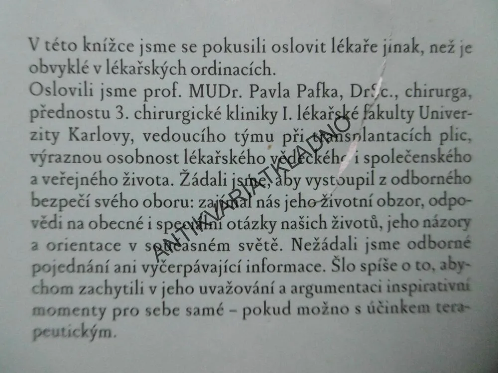 MEDICÍNMANI A TI DRUZÍ, PAVEL PAFKO, **an