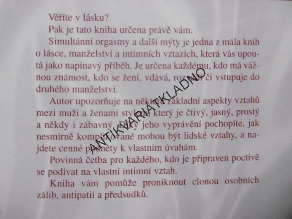 SIMULTÁNNÍ ORGASMY A DALŠÍ MÝTY, REALISTICKÝ POHLED NA INTIMNÍ VZTAHY, HARESH SHAH, **an