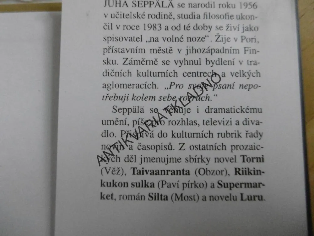 ŠVIHADLO, JUHA SEPPALA, **an