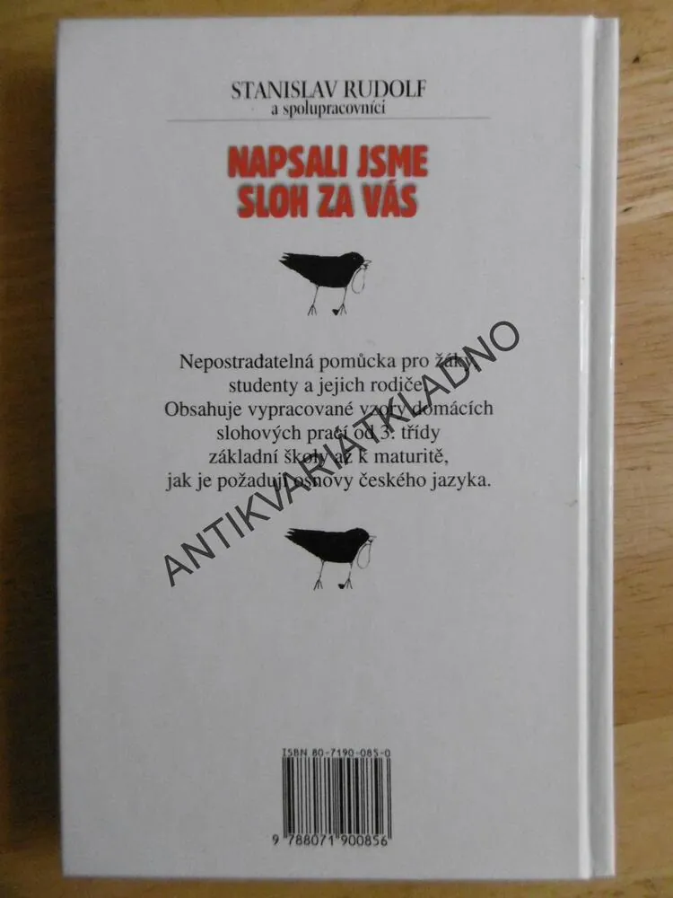 NAPSALI JSME SLOH ZA VÁS, STANISLAV RUDOLF, **an