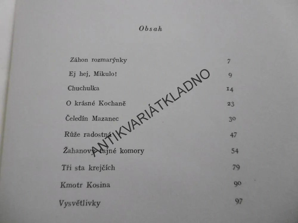 ZÁHON ROZMARÝNKY, JOSEF ŠTEFAN KUBÍN, **an