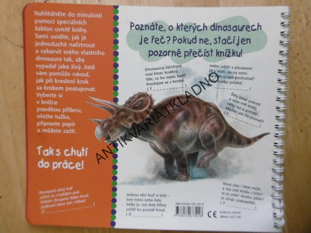 DINOSAUŘI, KNIHA SE ŠABLONAMI, **an