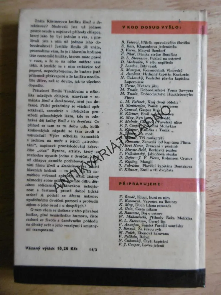 KOD 31 - EMIL A TŘI DVOJČATA, ERICH KÄSTNER,
