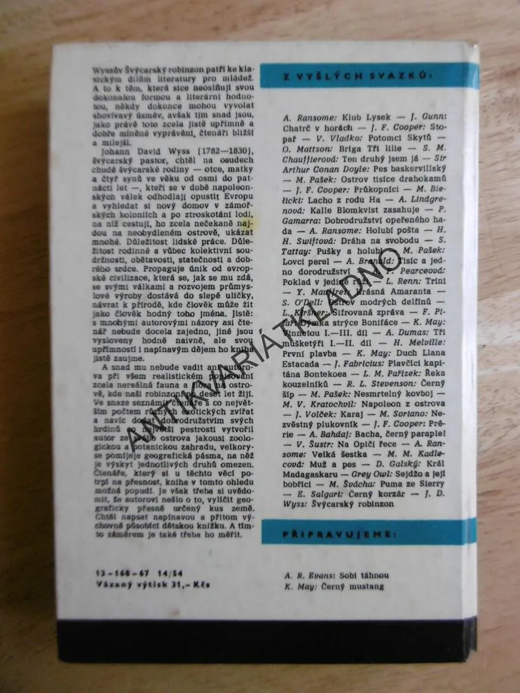 KOD 101 - ŠVÝCARSKÝ ROBINSON, JOHANN DAVID WYSS, **an