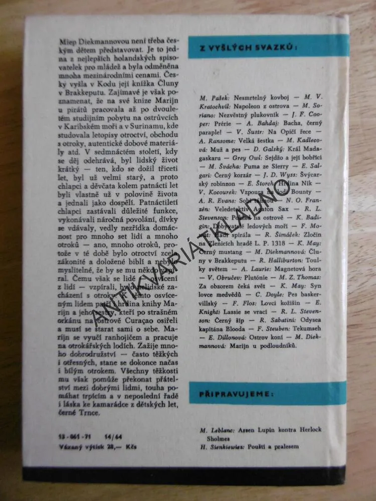 KOD 117 - MARIJN U PIRÁTŮ, MIEP DIEKMANNOVÁ, **an