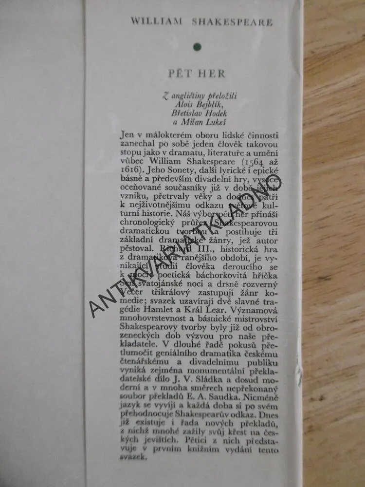 PĚT HER, WILLIAM SHAKESPEARE, **an