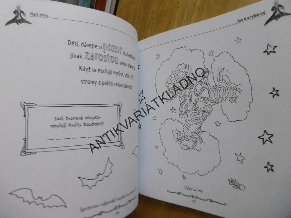 MALÝ PRINC, ZÁBAVNÉ ÚKOLY A OMALOVÁNKY, **an