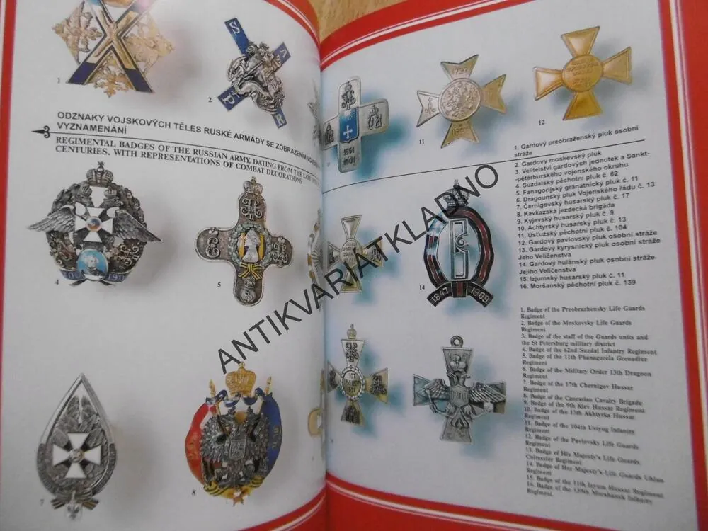 RUSKÁ A SOVĚTSKÁ VOJENSKÁ VYZNAMENÁNÍ, DUROV, ČESKO ANGLICKY, **an