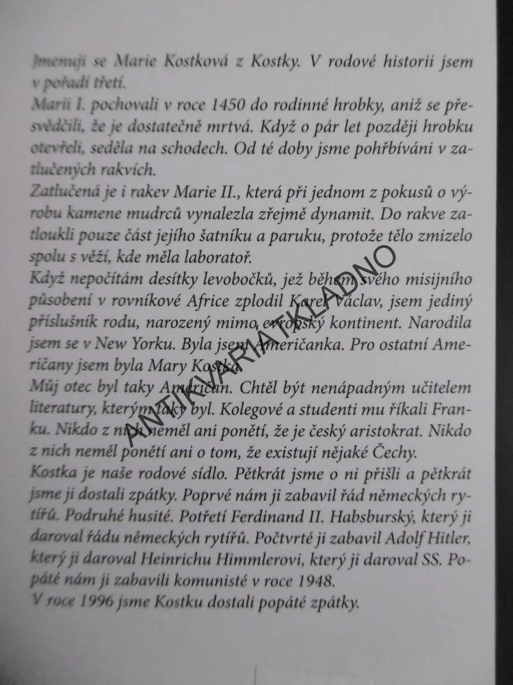 ARISTOKRATKA A VLNA ZLOČINNOSTI NA ZÁMKU KOSTKA, EVŽEN BOČEK, **an