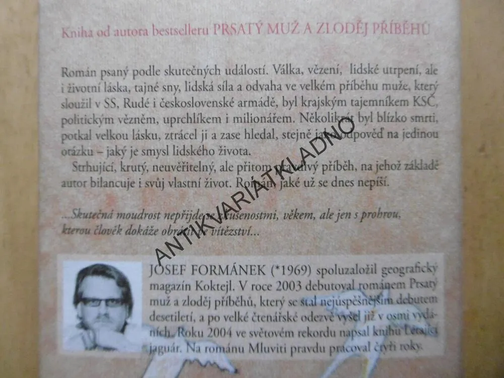 MLUVITI PRAVDU, JOSEF FORMÁNEK, **an