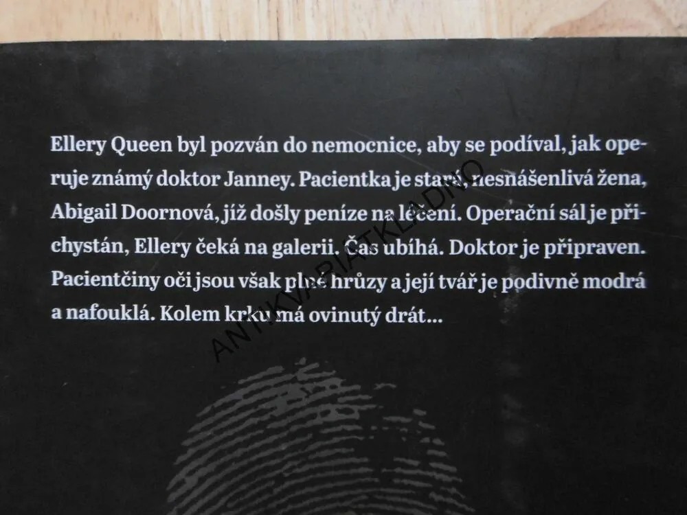 ZLOČIN V HOLANDSKÉ NEMOCNICI, ELLERY QUEEN, **an