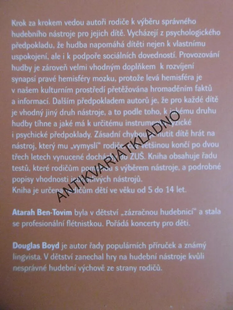HUDEBNÍ NÁSTROJ A NAŠE DÍTĚ, **an