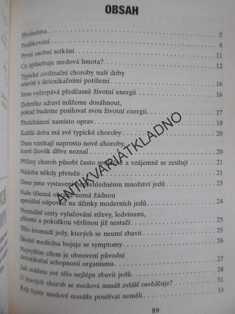 DETOXIKAČNÍ MASÁŽE MEDEM, METODA POSILOVÁNÍ REFLEXNÍCH BODŮ, DR. GÜNTER HARNISCH, **an