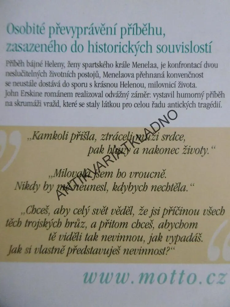 SOUKROMÝ ŽIVOT HELENY TROJSKÉ, JOHN ERSKINE, **an