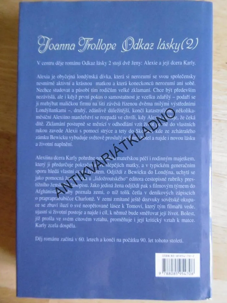 ODKAZ LÁSKY, 2., DALŠÍ POKOLENÍ, TROLLOPE, **an