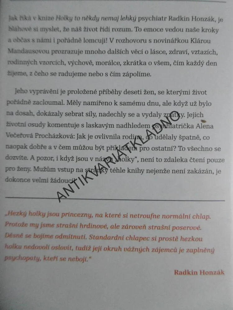 HOLKY TO NĚKDY NEMAJ LEHKÝ, RADKIN HONZÁK, ALENA VEČEŘOVÁ PROCHÁZKOVÁ, KLÁRA MANDAUSOVÁ, **an