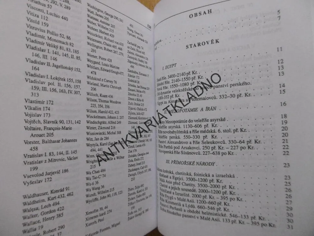 SVĚTOVÉ DĚJINY V KOSTCE, OTAKAR DORAZIL, **an