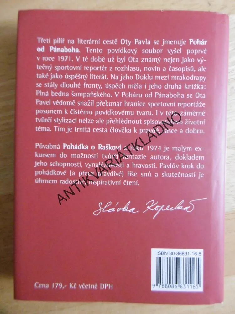 POHÁR OD PÁNABOHA, POHÁDKA O RAŠKOVI, OTA PAVEL, **an