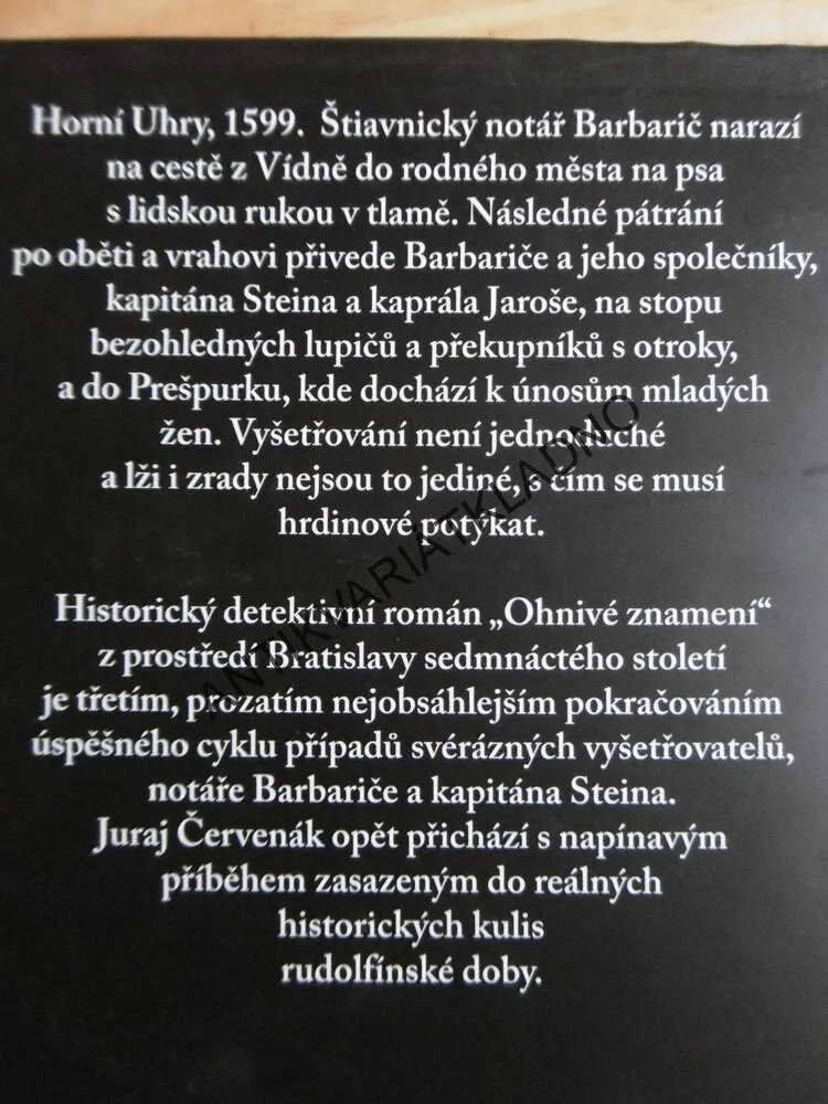 OHNIVÉ ZNAMENÍ, JURAJ ČERVENÁK, **an
