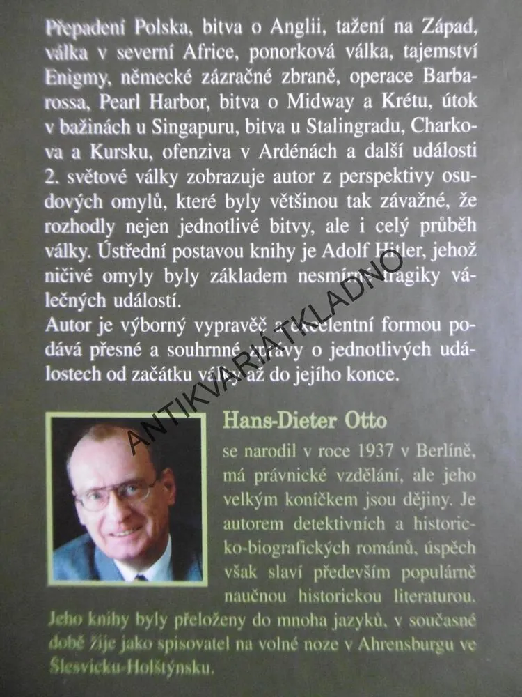 OSUDOVÉ OMYLY DRUHÉ SVĚTOVÉ VÁLKY, HANS-DIETER OTTO, **an